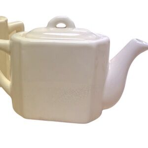 Restoration Hardware lil  teapot  in creamy white stoneware PLUS free MISC!!